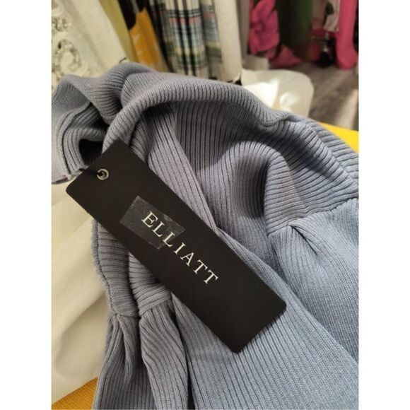 ELLIATT VICTORIA Knit Dress in Blue/Gray Size XL NWT - Picture 7 of 7